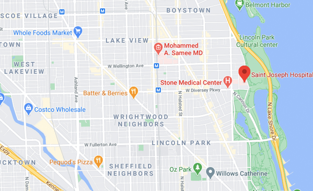 amita-health-saint-joseph-hospital-chicago-map-location