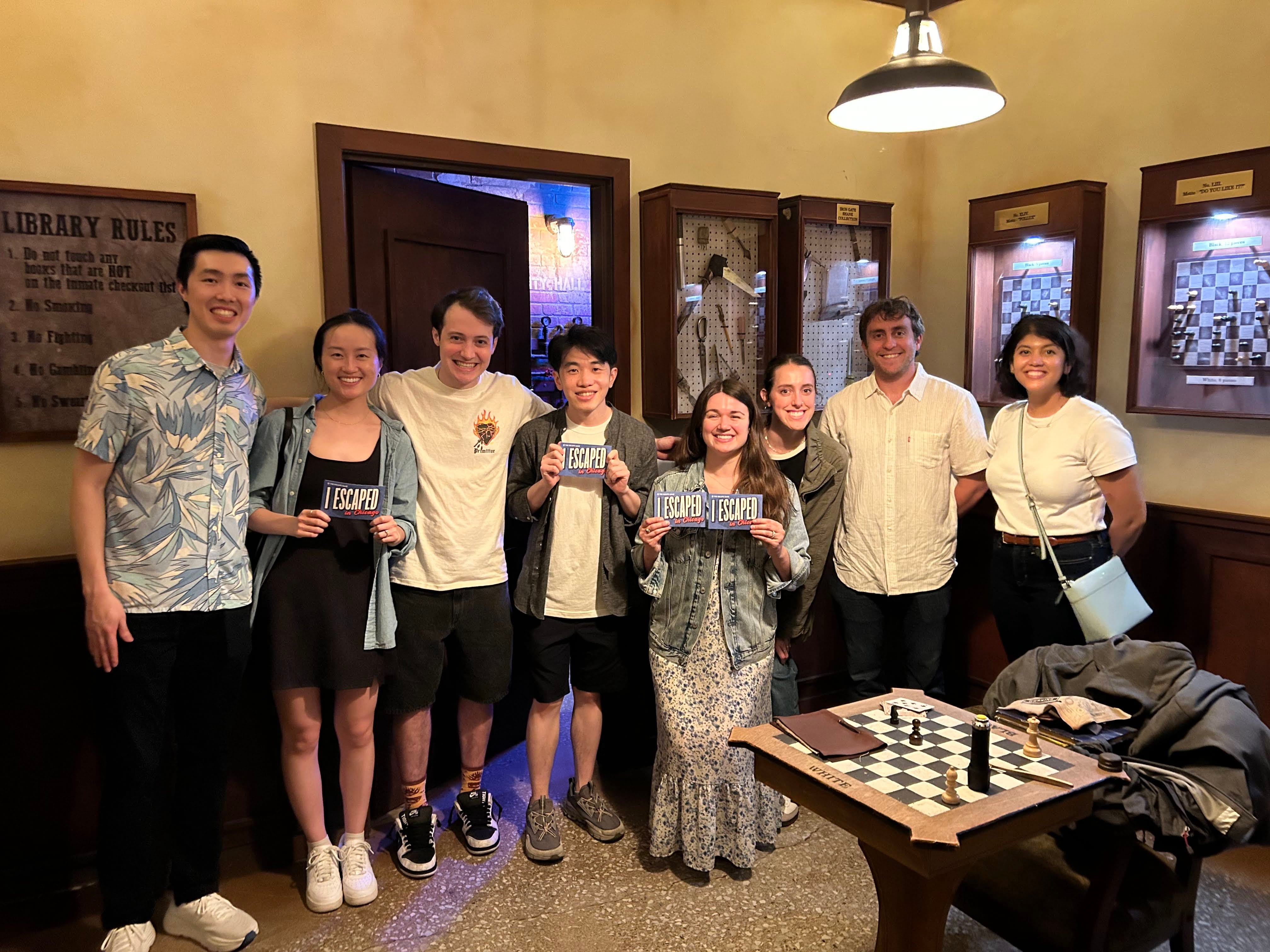 Ascension St. Joseph Chicago Family Medicine Residency Program residents at escape room