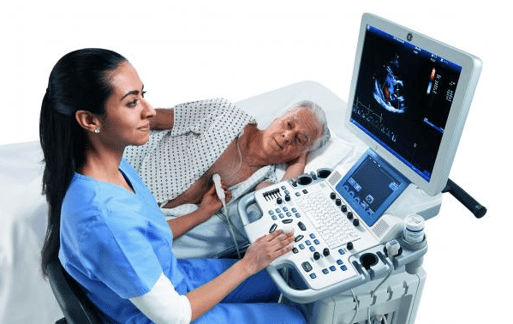 Technologist Performing cardiac ultrasound
