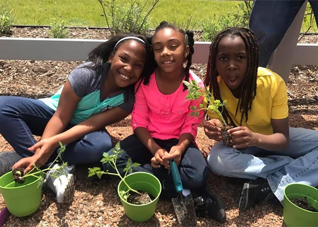 Ascension Wisconsin Residency children in garden